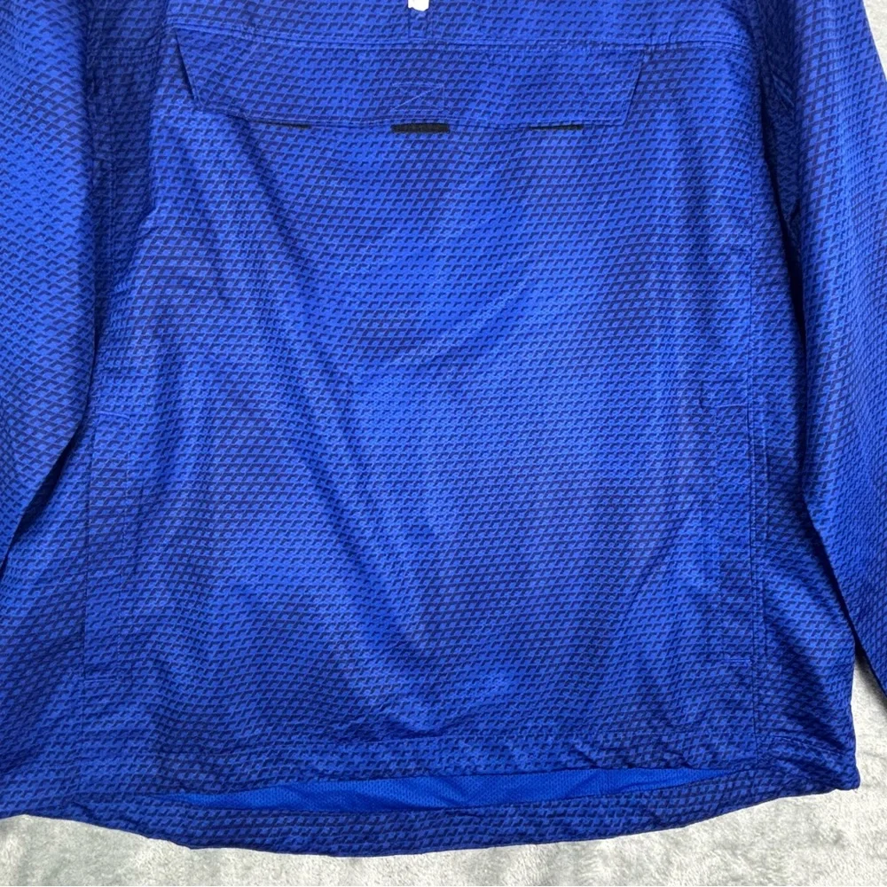 Under Armour Half Zip Pullover Windbreaker Anorak Men Large Blue Black Hoodie